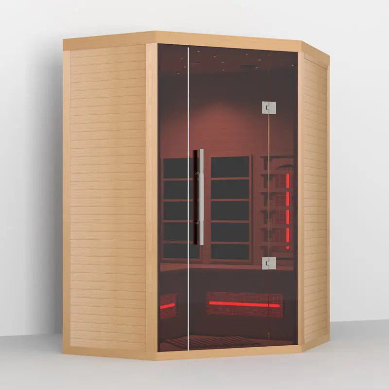Combination Ceramic and Carbon Heater Infrared Sauna Indoor Wooden Infra Sauna Room — image 3