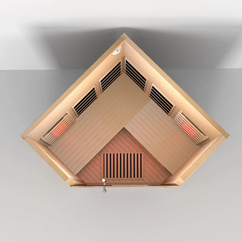 Combination Ceramic and Carbon Heater Infrared Sauna Indoor Wooden Infra Sauna Room — image 4