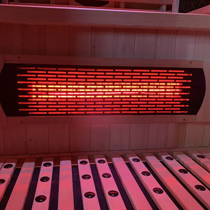 Combination Ceramic and Carbon Heater Infrared Sauna Indoor Wooden Infra Sauna Room — image 6