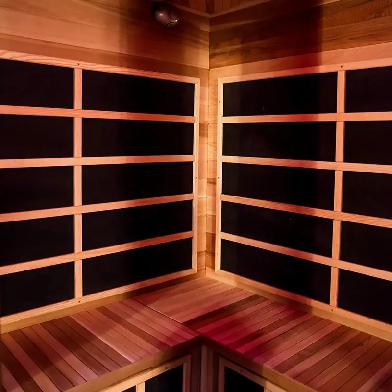 Combination Ceramic and Carbon Heater Infrared Sauna Indoor Wooden Infra Sauna Room — image 7