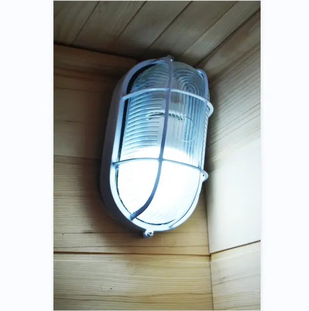 Indoor Traditional Steam Sauna Room 4 Person Hemlock Wooden Sauna House — view 5