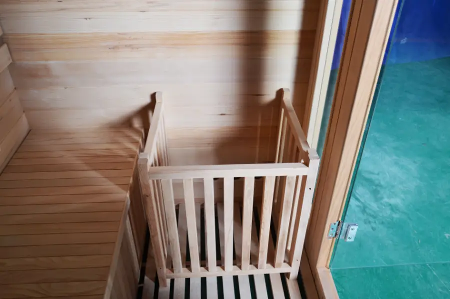 Indoor Traditional Steam Sauna Room 4 Person Hemlock Wooden Sauna House — view 6