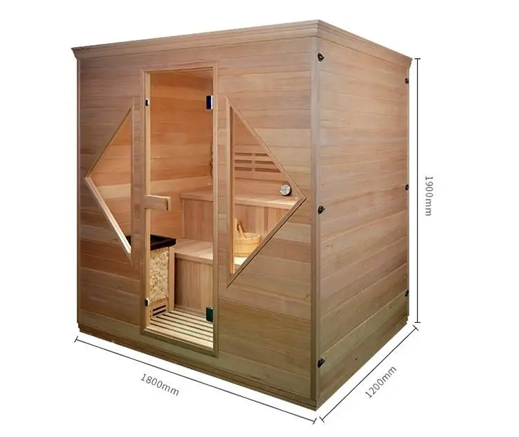 Dubai 3-4 Person Sauna Steam Room Accept Custom Traditional Steam Sauna for Sale — image 4