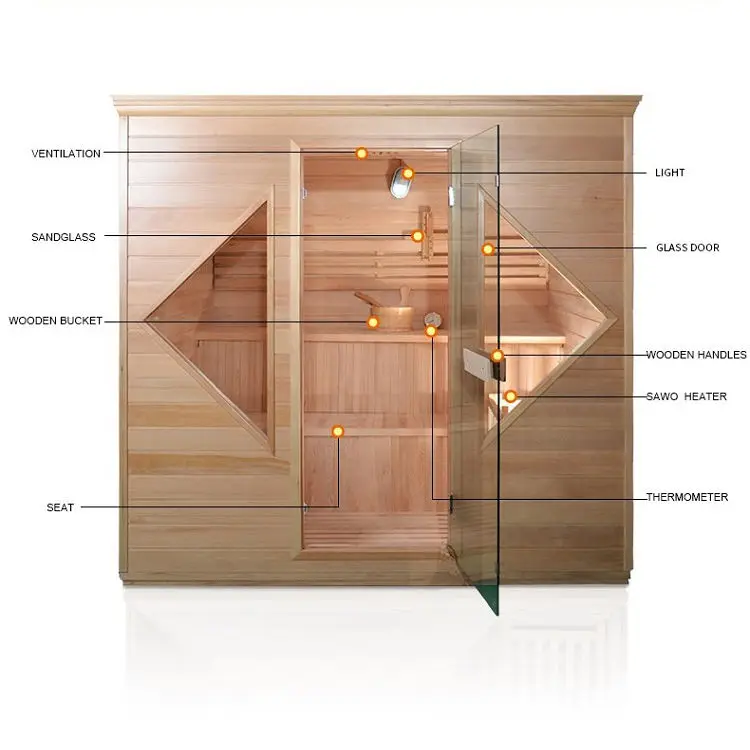 Dubai 3-4 Person Sauna Steam Room Accept Custom Traditional Steam Sauna for Sale — image 5