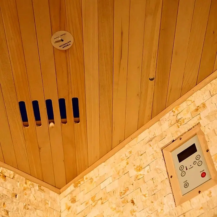 Beauty Indoor Steam Sauna Room Corner Sauna Spa Canadian Hemlock Wooden Sauna House — image 6