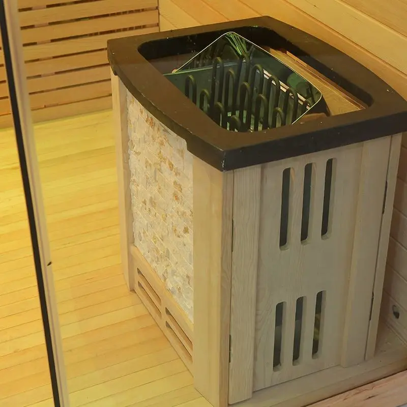 Smartmak Indoor Wooden Steam Sauna Room Household Traditional Steam Sauna Room — image 4