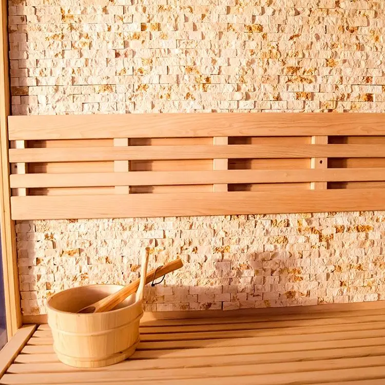 Smartmak Indoor Wooden Steam Sauna Room Household Traditional Steam Sauna Room — image 6