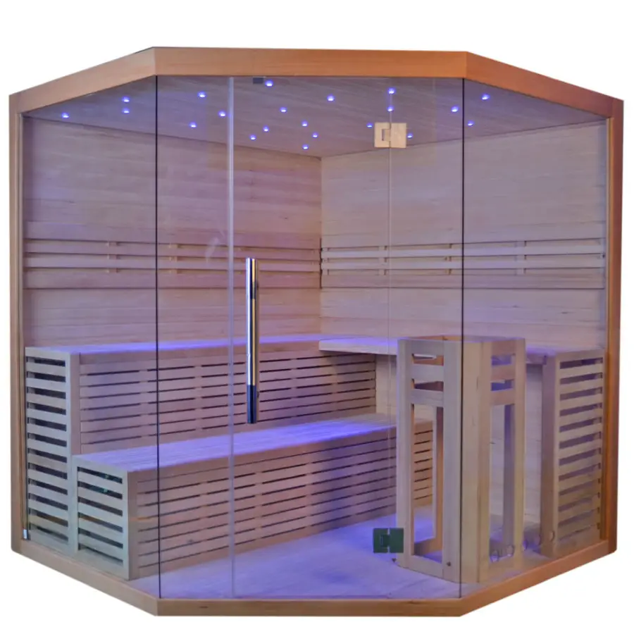 Morden Design Canada Hemlock 6 People Wood Home Indoor Steam Sauna Room for Sale — image 3