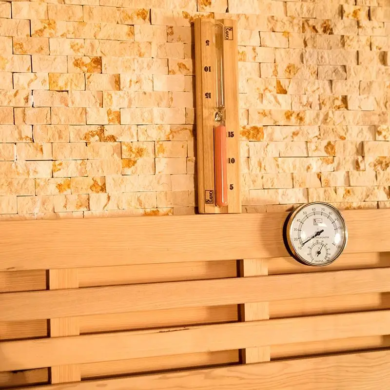 Smartmak Home Big Size Luxury Hemlock Wood Indoor Steam Sauna — image 6