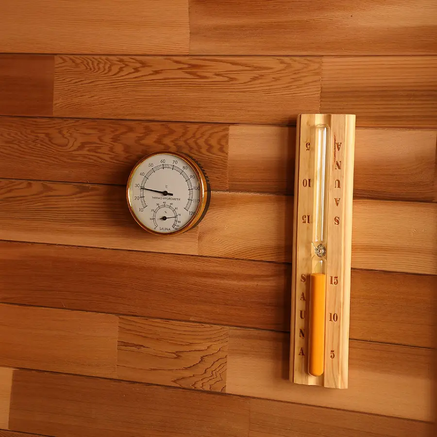 New Arrival Traditional Red Cedar Large Size Barrel Sauna 6-8 People Wooden Cube Sauna — image 7