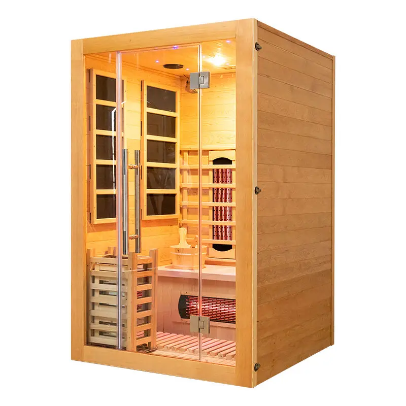 New Design Infrared Sauna and Steam Sauna Combined Hybrid Sauna Room for Homeuse — image 4