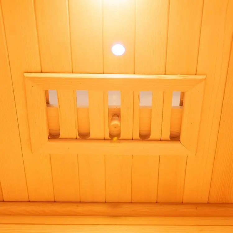 Small Wooden Sauna Room Home 2 Person Indoor Steam Sauna with Electric Stove — image 5