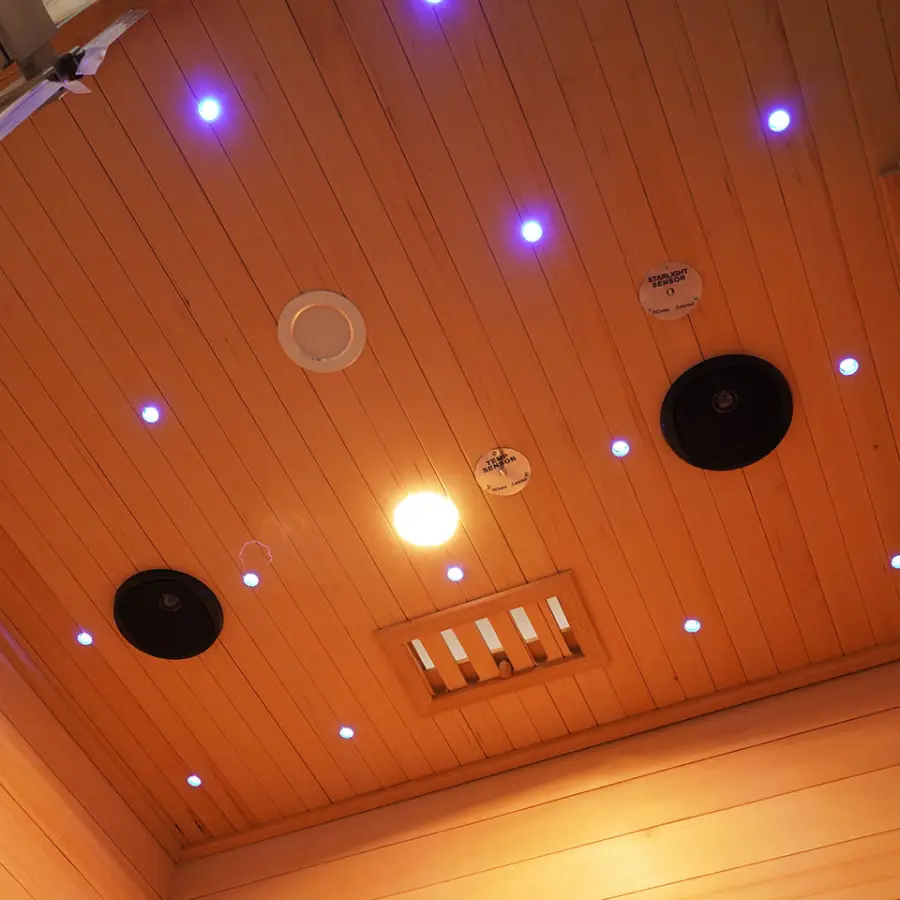 Small Wooden Sauna Room Home 2 Person Indoor Steam Sauna with Electric Stove — image 7
