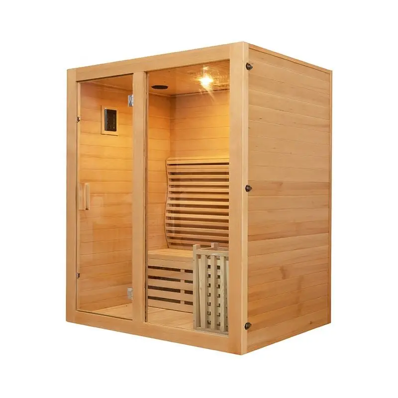 Luxury Wood Shower Dry Steam Person Cedar Sauna Room Steam Bath Sauna Full Body — view 2