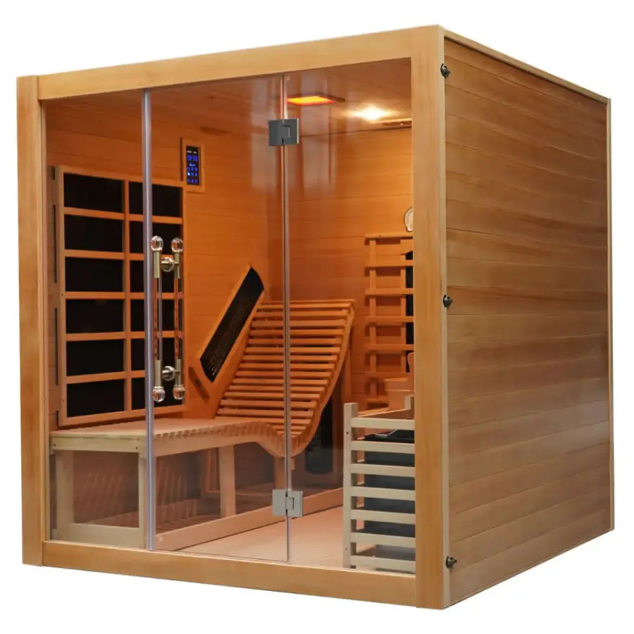 China Factory Traditional Combined Far Infrared and Steam Sauna Room Infrared Sauna — view 1