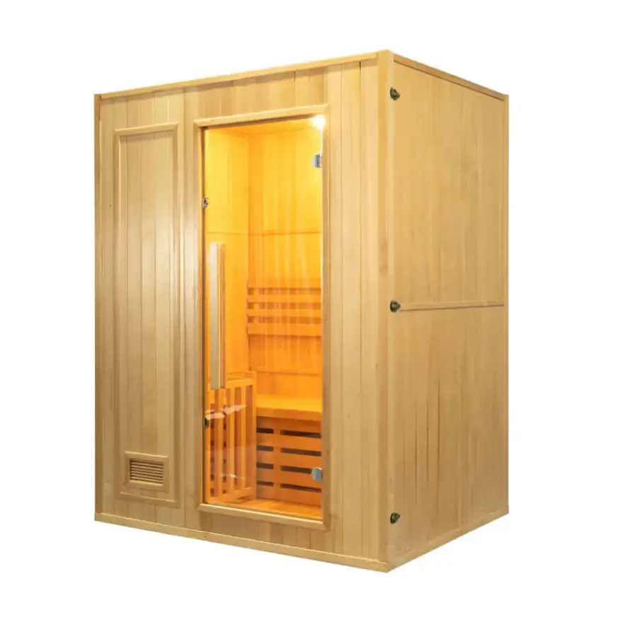 Home Use Indoor Wooden Traditional Steam Sauna Room for Sale — image 3