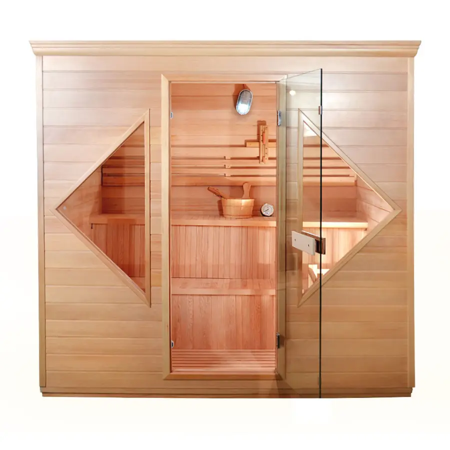 Detox Home Use Indoor Wooden Traditional 6KW Electrical Stove Steam Sauna Room for Sale — image 3