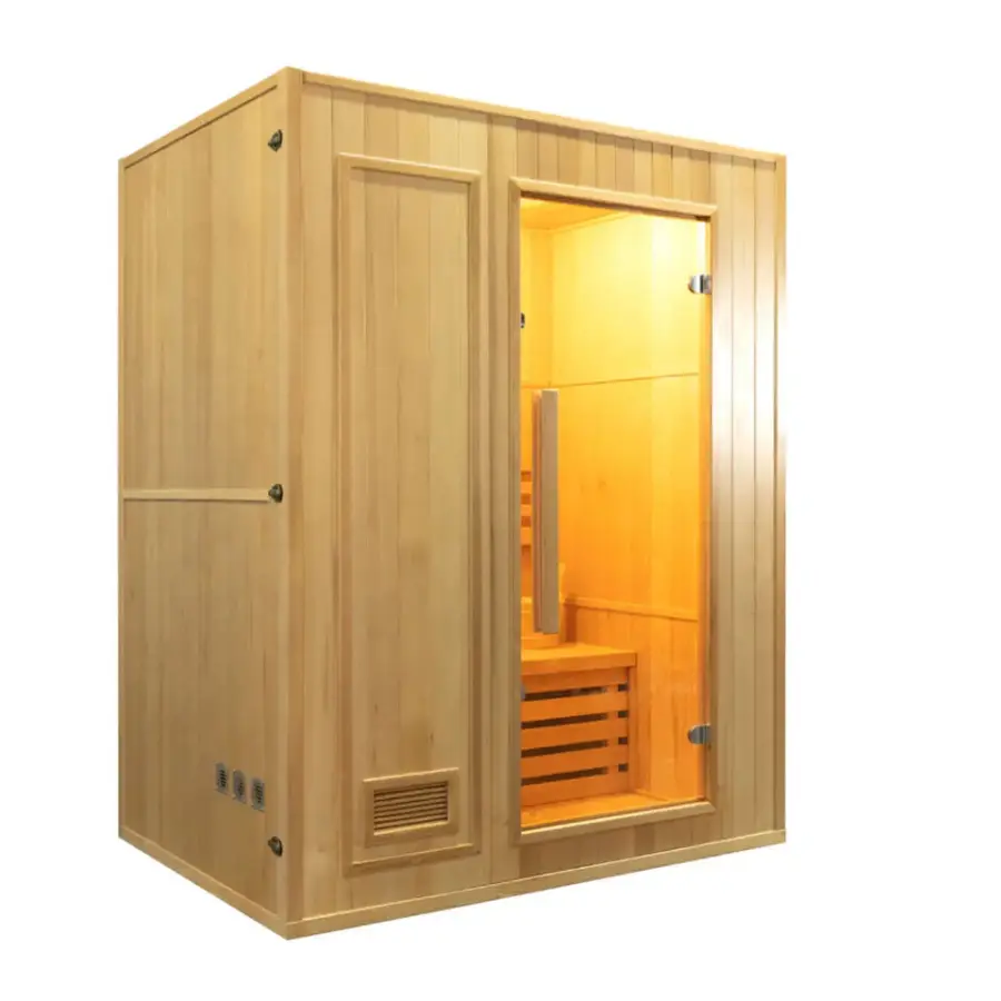 Home Use Indoor Wooden Traditional Steam Sauna Room for Sale — image 4