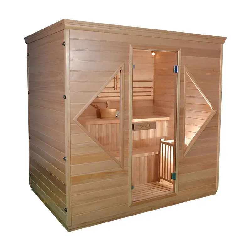 Detox Home Use Indoor Wooden Traditional 6KW Electrical Stove Steam Sauna Room for Sale — image 5