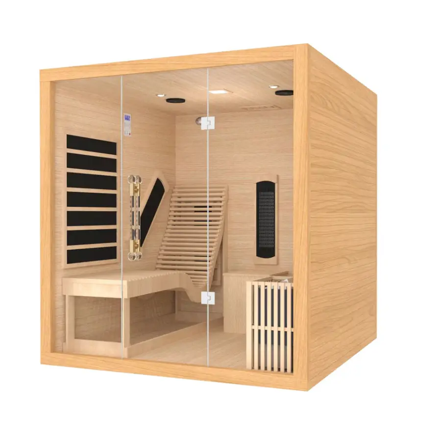 China Factory Traditional Combined Far Infrared and Steam Sauna Room Infrared Sauna — image 6