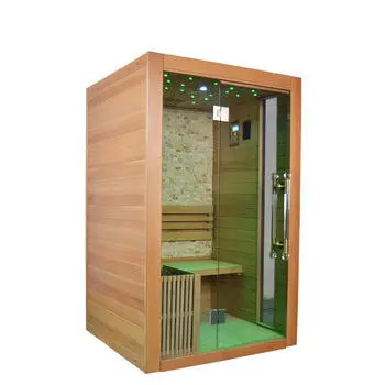 Indoor Hemlock/Red Cedar 4.5KW Harvia Stove 2 Person Size Traditional Steam Sauna Room — image 3