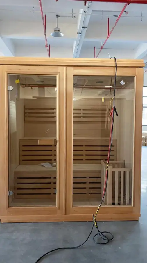 Factory Price Detox 4 Person Size Hemlock Indoor Traditional Steam Sauna Room — image 7