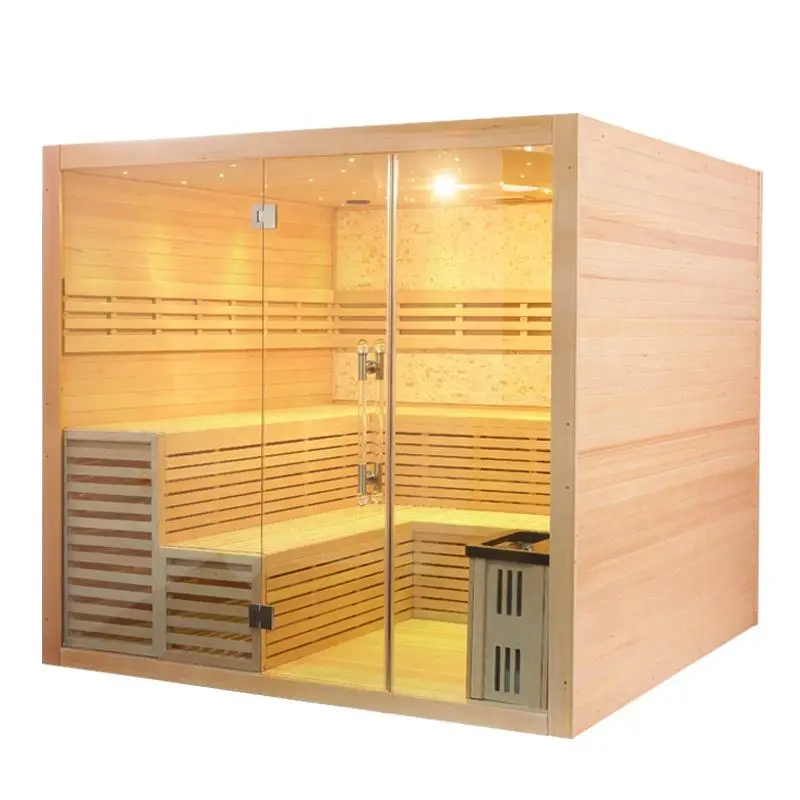 Smartmak Large Sauna Indoor Wooden Steam Sauna Room Traditional Steam Sauna Room — view 2