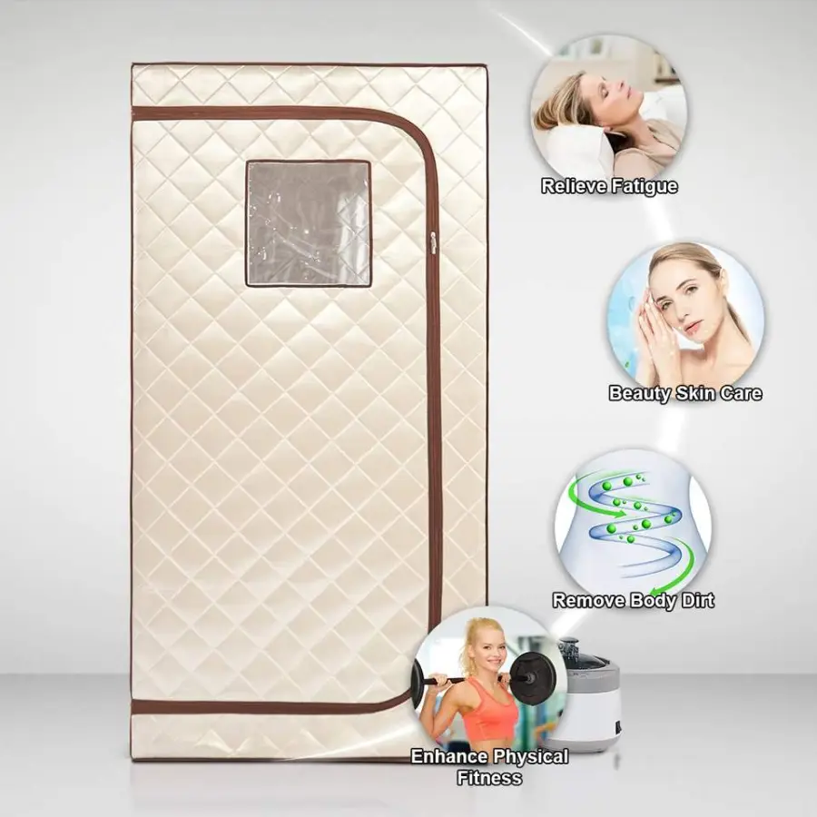 Full Size Personal Whole Body Home Foldable Portable Steam Sauna — image 6