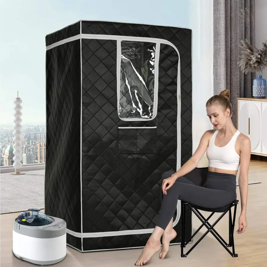 Full Size Personal Whole Body Home Foldable Portable Steam Sauna — image 7