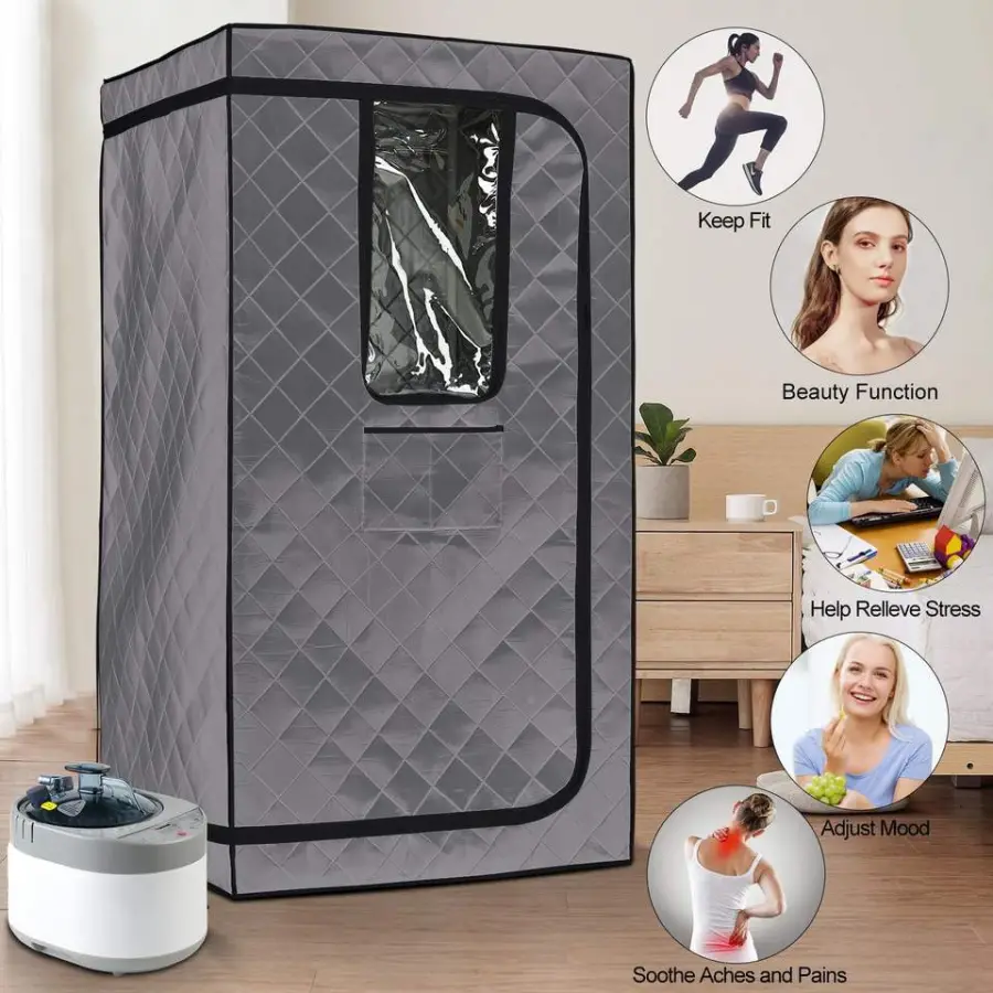 New Design Full Body Steam Sauna Portable Steam Sauna Set With 4l Steam Generator — view 3