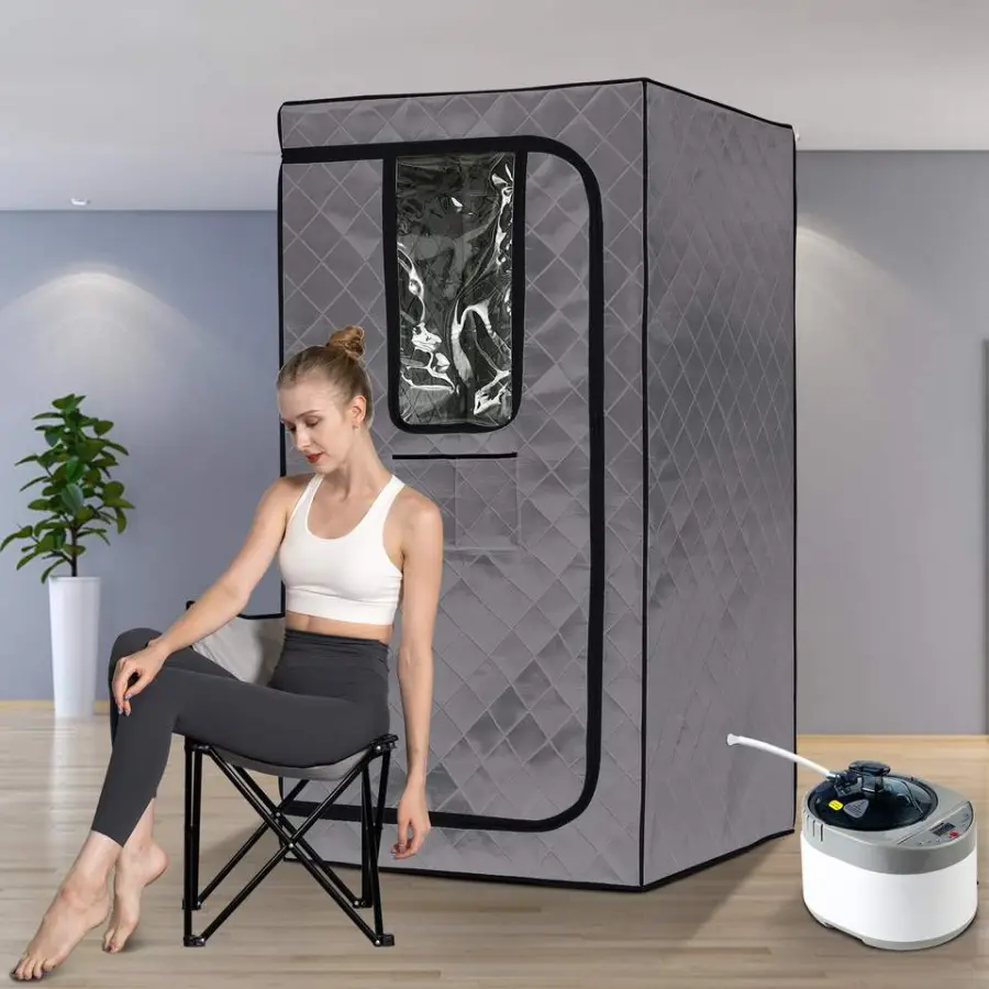 New Design Full Body Steam Sauna Portable Steam Sauna Set With 4l Steam Generator — view 6