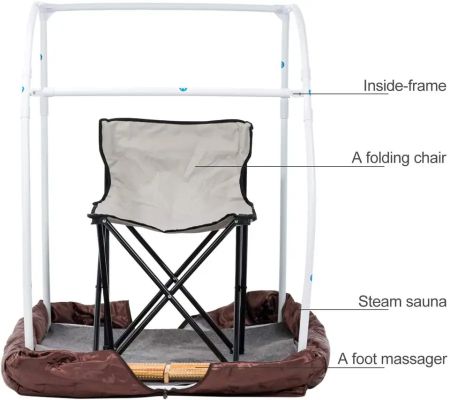 Indoor Use Portable Sauna Tent 1 Person Relax Steam Sauna — image 4