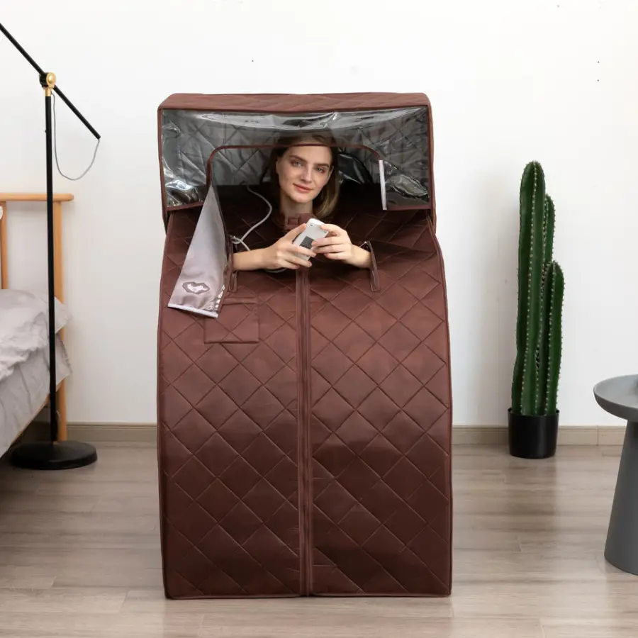 Indoor Use Portable Sauna Tent 1 Person Relax Steam Sauna — image 5