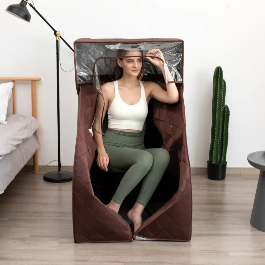 Indoor Use Portable Sauna Tent 1 Person Relax Steam Sauna — image 6