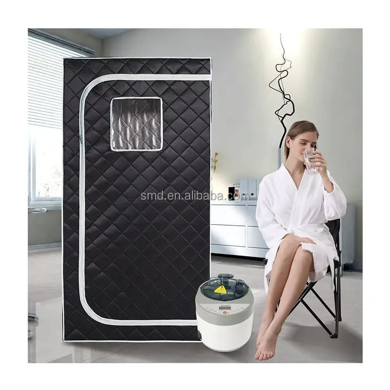 Smartmak Simple Sauna Tent Home Use Small Size Portable Sauna for Single Whole Body Wet Steam Spa — image 7