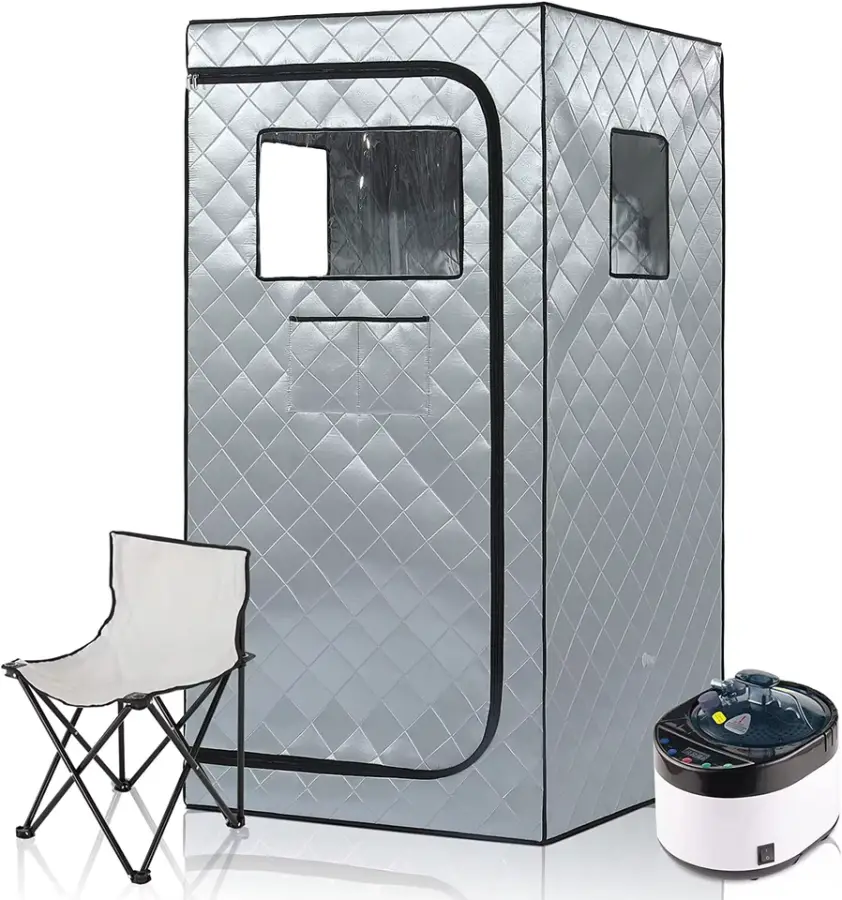 Smartmak 1 Person Portable Steam Sauna Foldable Wet Mini Sauna with 4L Steam Generator — view 1