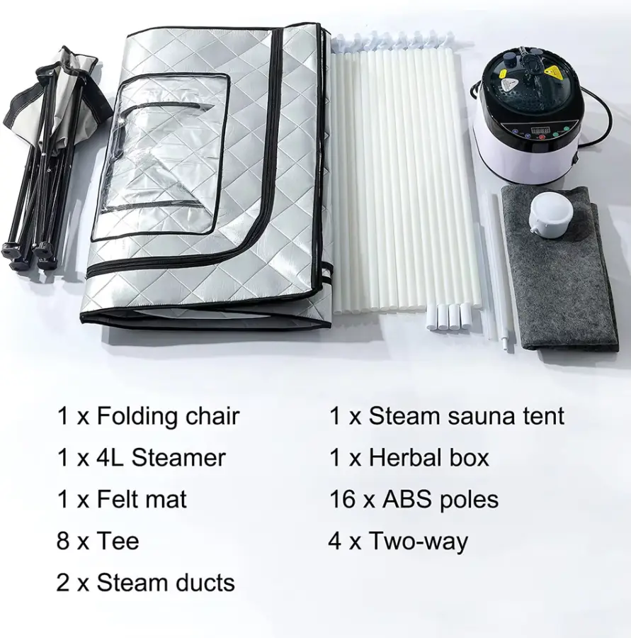 Smartmak 1 Person Portable Steam Sauna Foldable Wet Mini Sauna with 4L Steam Generator — image 7