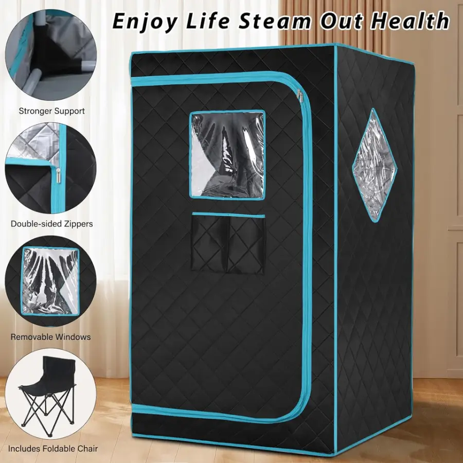 Smartmak Home Use Portable Steam Sauna Tent Foldable Full Body Sauna With Steam Generator — image 4