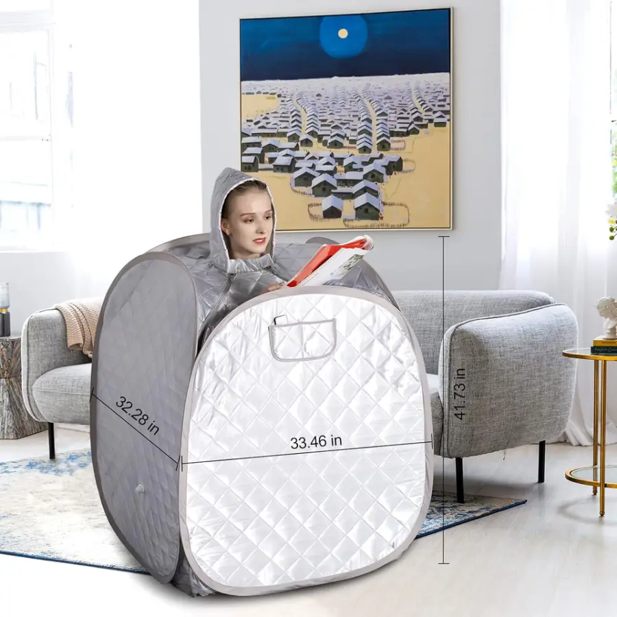 Smartmak Portable 1 Person Full Size Steam Sauna Tent Lightweight Folding Sauna Box — image 3
