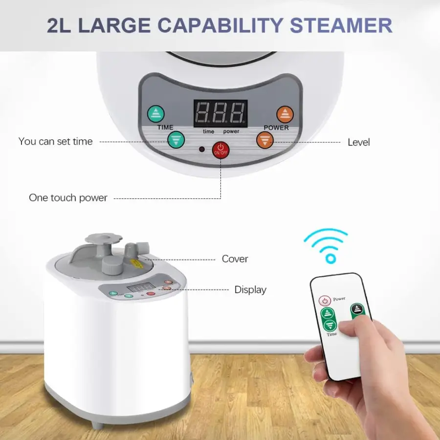 Smartmak Modern Portable Wet Steam Sauna Room Indoor Full Body Size Sauna Tent with Steamer — image 7