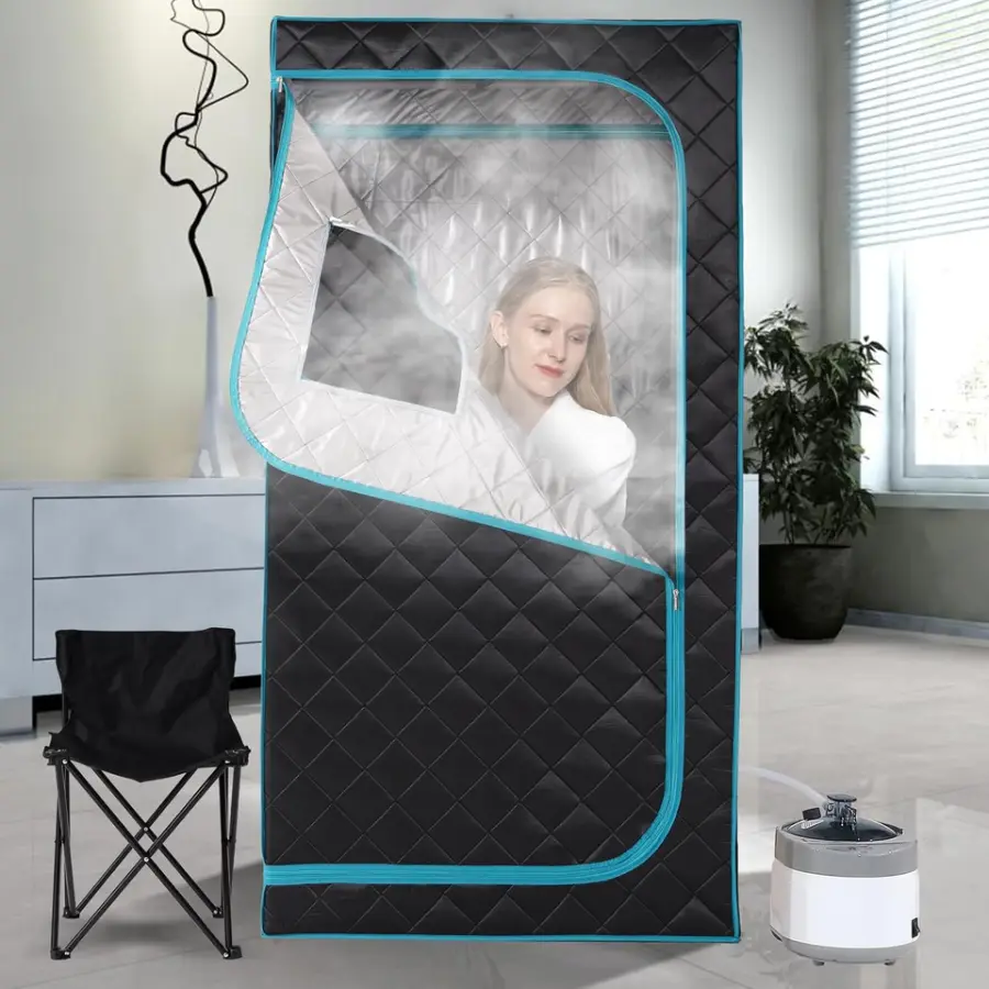 Home Steam Sauna Set, 4L Steamer Large Foldable Steam Sauna One 1 2 Person Spa Portable Sauna — view 1