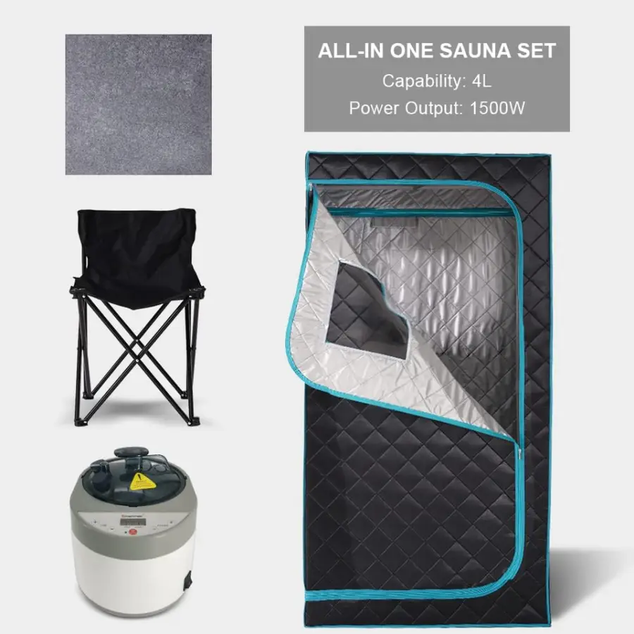 Full Body Home Steam Sauna Set Spa Portable Sauna Large Foldable Steam Sauna — image 3