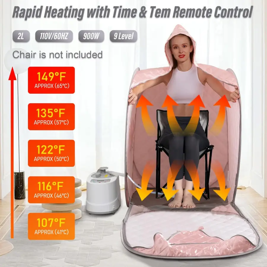 Portable Spa Steamer Sauna Room Foldable Sauna Steam — image 7