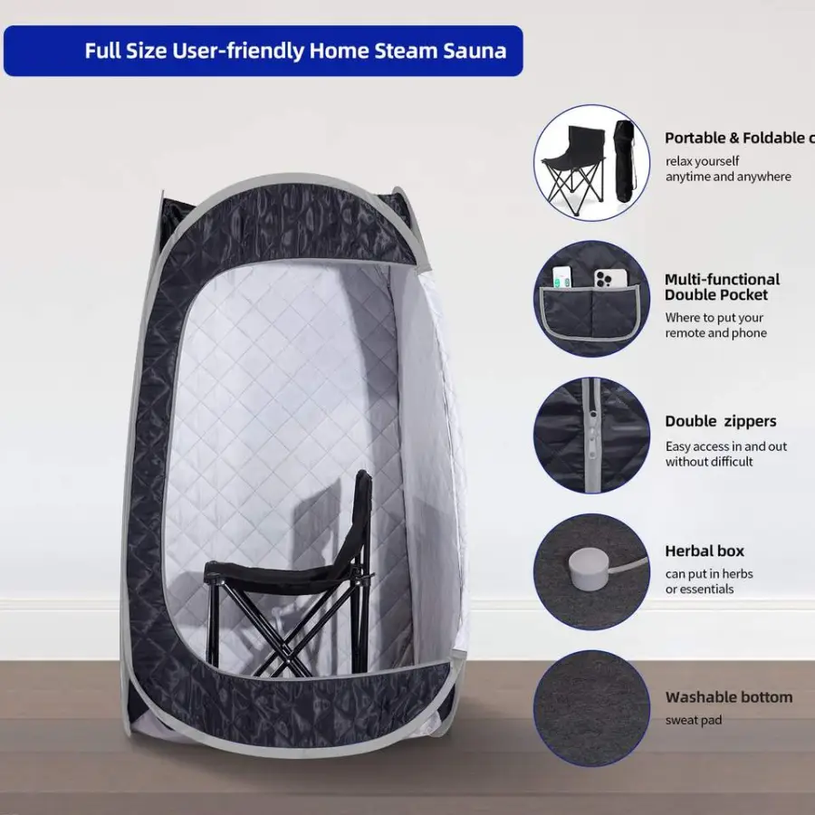 Smartmak Portable Steam Sauna Indoor Bath Steam Sauna Tent — image 4