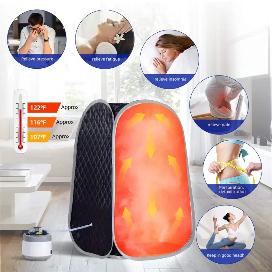 Smartmak Portable Steam Sauna Indoor Bath Steam Sauna Tent — image 5