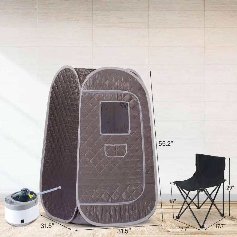 Modern Portable Computer Control Panel Steam Sauna Tent with Steamer for Indoor Use — image 2