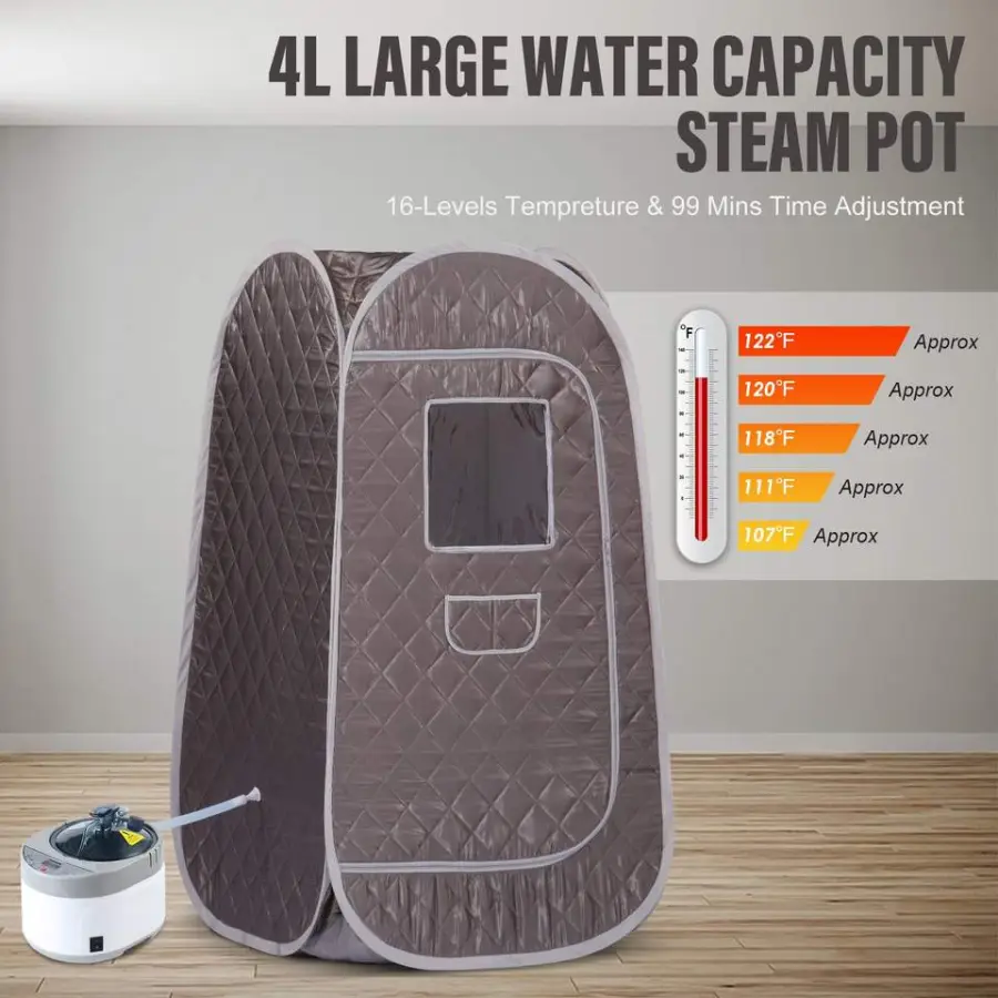 Modern Portable Computer Control Panel Steam Sauna Tent with Steamer for Indoor Use — image 5