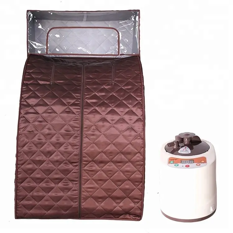 Full Size Portable Steam Sauna Personal Home Spa 2 Liter Steamer With Foldable Chair — image 5