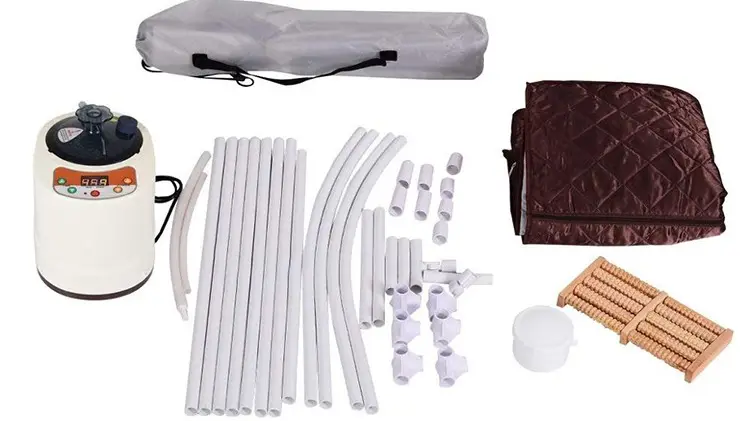 Full Size Portable Steam Sauna Personal Home Spa 2 Liter Steamer With Foldable Chair — image 6