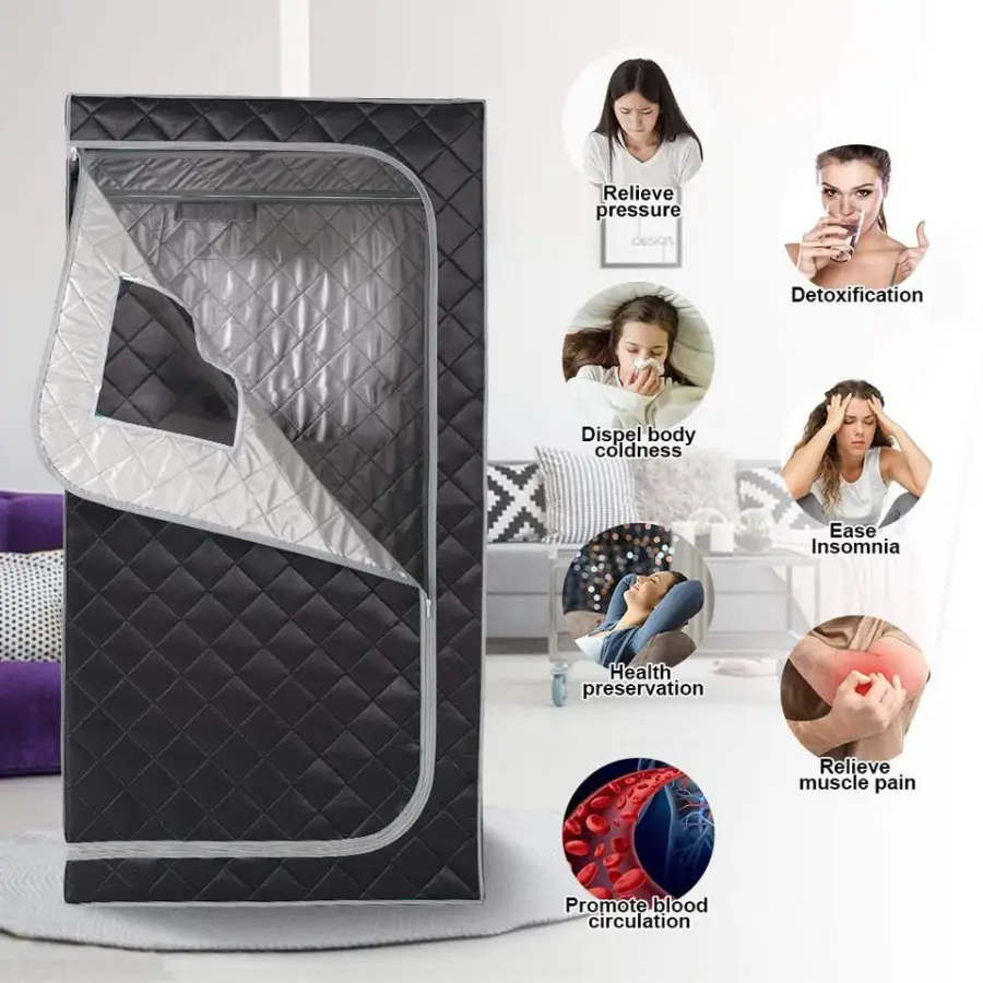 Portable Electric Modern 1Person Steam Sauna with Computer Control Panel for Home 1600W 220V 4L Large Capacity Steam Generator — image 2